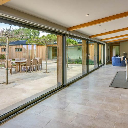 Kitchen Looking Out To Courtyard