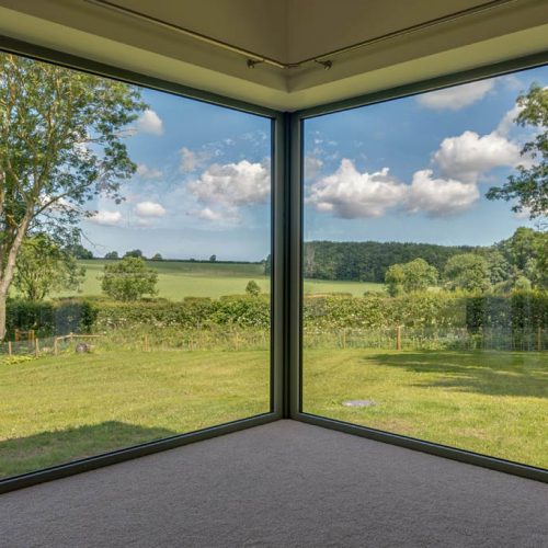 Glass Corner In Sitting Room