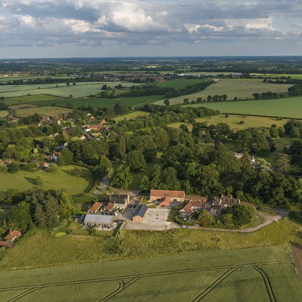 Bird’s Eye View Of Home Farm, Briningham With Harold And Myrtle Central In The Picture.