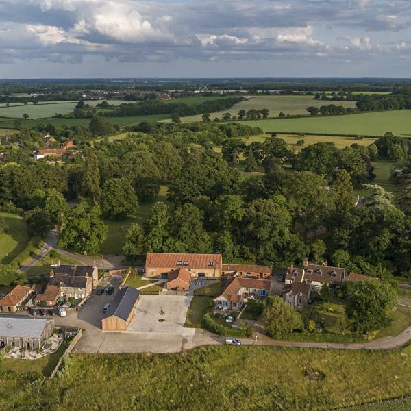 Bird’s Eye View Of Home Farm, Briningham With Harold And Myrtle Central In The Picture.